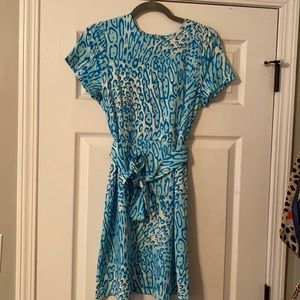 Blue and White Dress